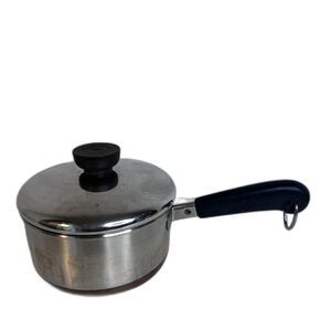 Revere Ware 1801 Copper Clad 1 Qt Saucepan Stainless USA with Lid